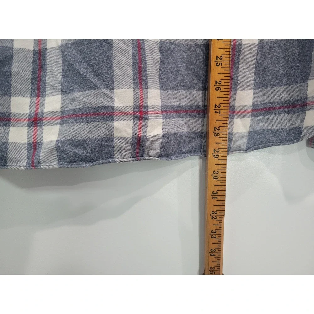 J. Crew Slim Fit Plaid Flannel Button Down Shirt Men's XL Blue‎ Cotton